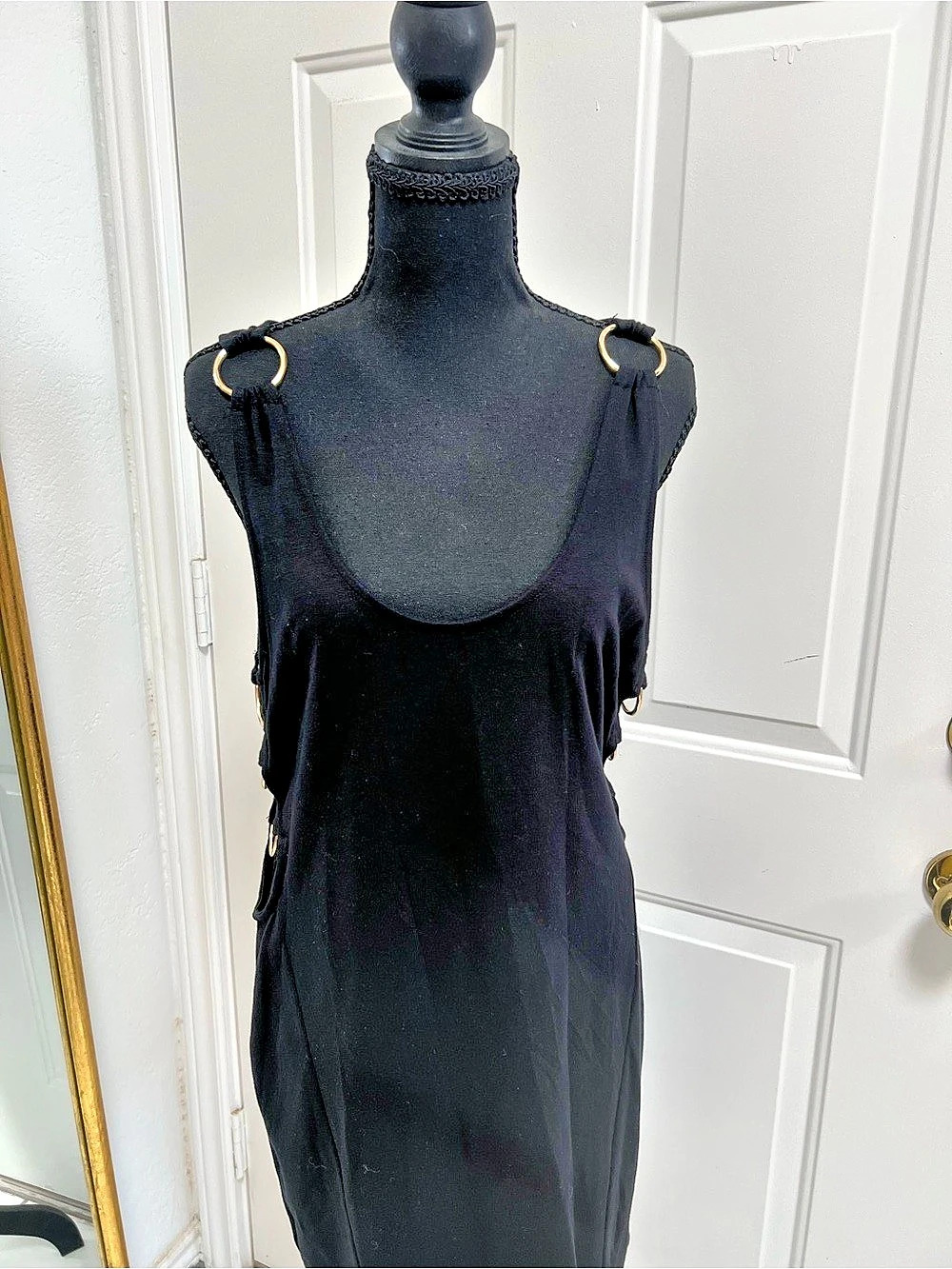 Topshop Black Maxi Dress Size 12 NWT